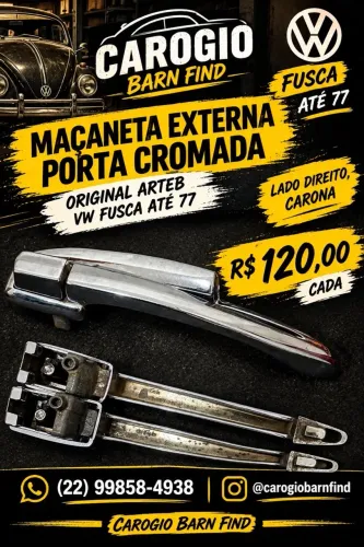 Maçaneta Externa Portas Até 77 Original Arteb-Cromada LD