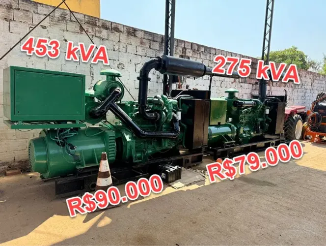 Vendo Grupos Geradores CUMMIS Big CAN de 275 kVA e de 453 kVA