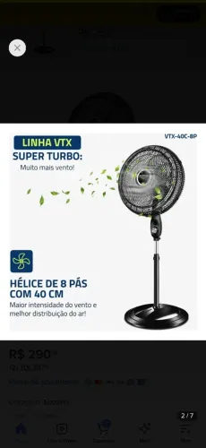 Ventilador novo na caixa