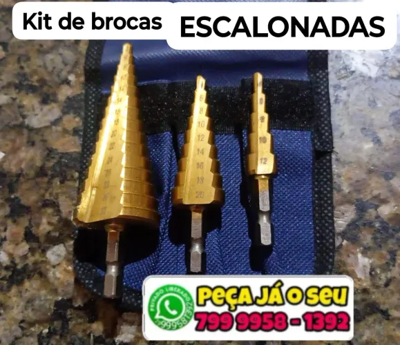 Jogo de Brocas escalonadas, para qualquer tipo de serviço