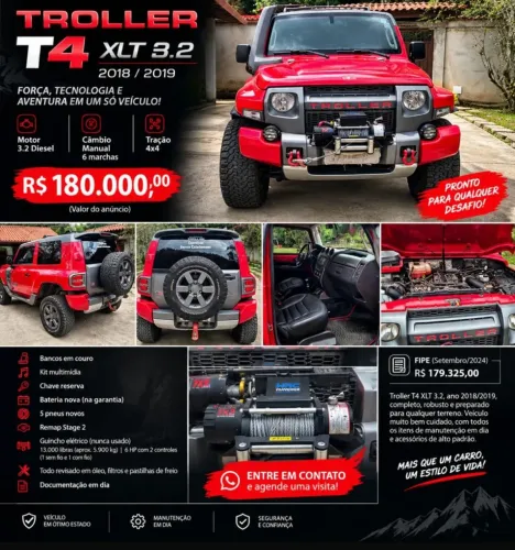 Troller T-4 4X4 3.2 20V TDI Cap. Rígida Diesel 2019