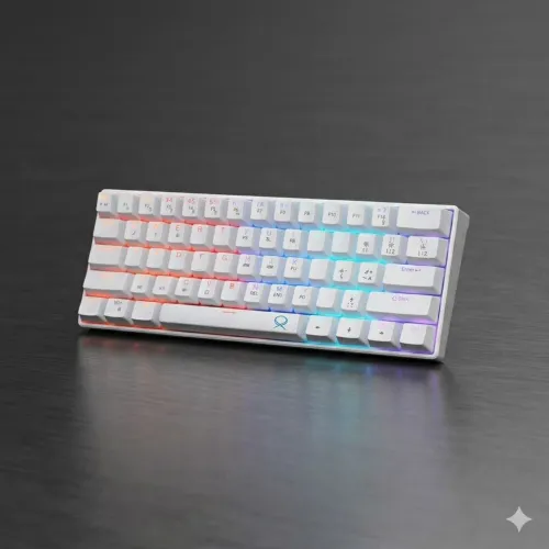 TECLADO MECANICO OX BRANCO SWITCH AZUL