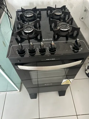 Fogão Atlas 4 bocas preto