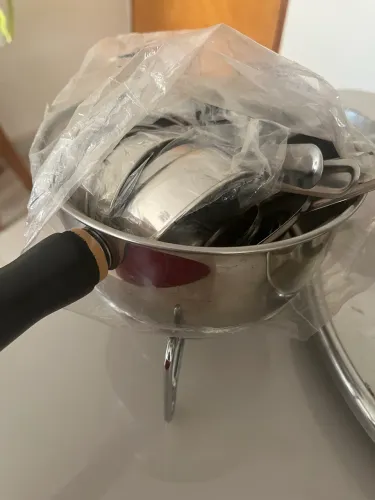 APARELHO DE FONDUE INOX - NOVO E COMPLETO