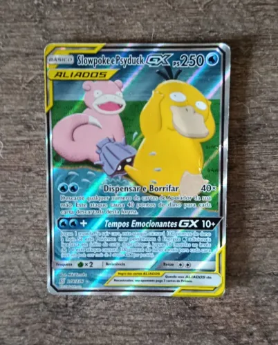Carta pokémon Slowpoke e Psyduck GX