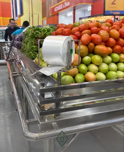 SUPORTE PARA SACOS EM AÇO INOX