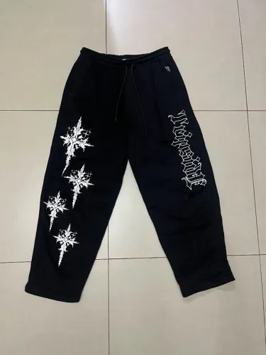 Calça Moletom Trip Side Baggy Estampa Cruz Preta - Nova (Tam M)
