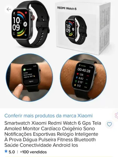 Smartwatch Redmi Watch 6 Novo (Lacrado)