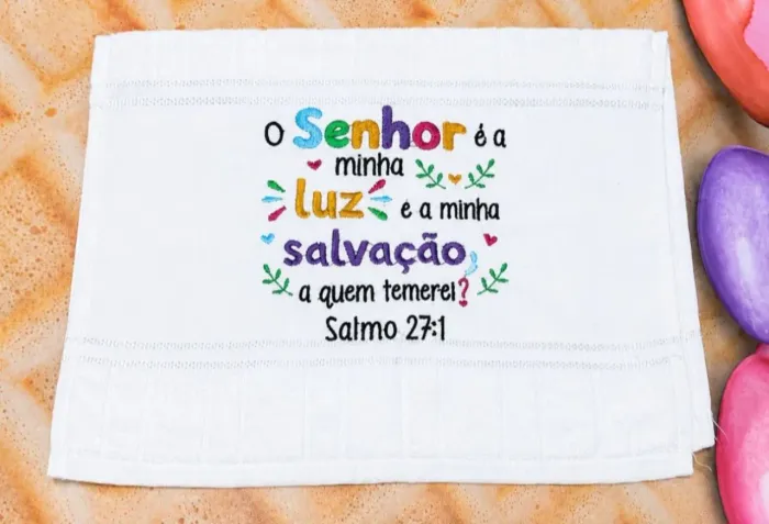 Toalhas lavabo marca Dohler bordado com frases