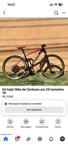 Bike de carbono para o Victor