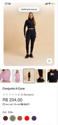 Conjunto de academia (M) Novo MY FIT MOOD
