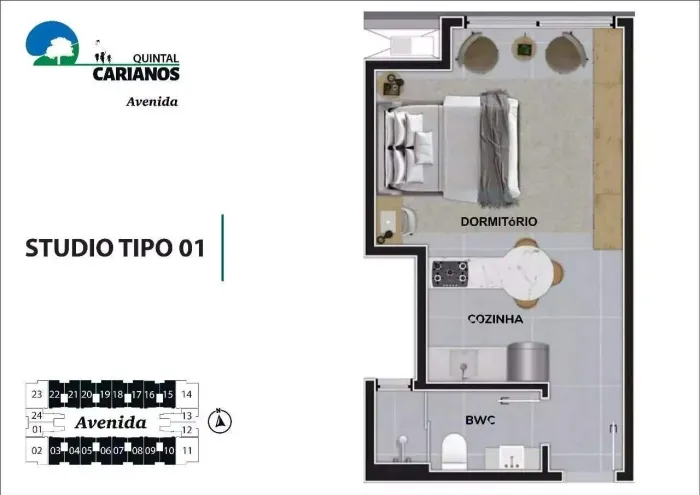 Venda | Carianos | Estúdio com garagem e hobby box