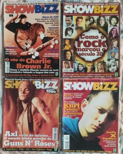 REVISTAS SHOWBIZZ - 4 EXEMPLARES CONSERVADOS