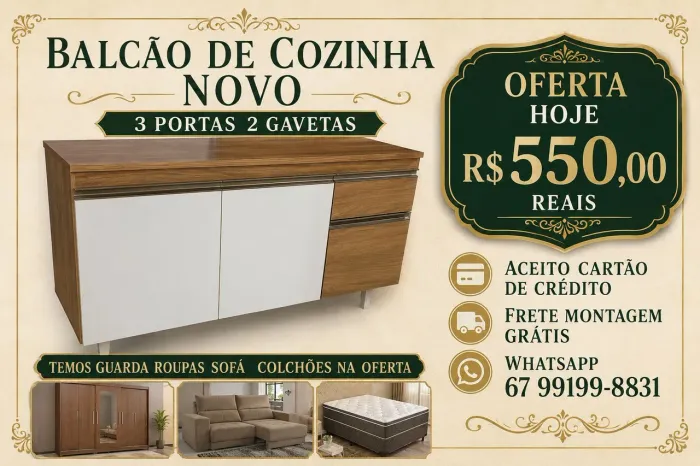 Balcão de cozinha novo oferta hoje entrego
