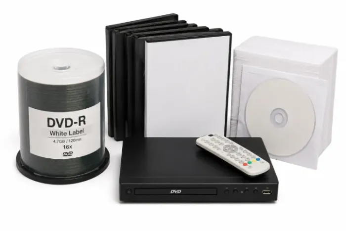 Kit DVDs Filmes, Músicas, Mídias Virgens + 2 DVD Players Philips (USADO)