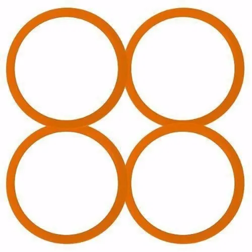 Jogo 4 Anel Centralizador Roda Vw 72,0mm  Laranja 