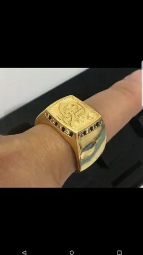 Lindo Anel Moeda Antiga Flamengo forrado 