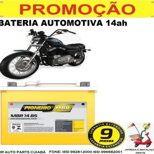 Bateria Automotiva De Moto Pioneiro Mbr14-bs 14ah