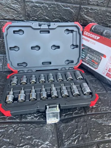 Jogo De Soquete Torx Fêmea E Macho 1/2 20 Peças Gedore Red