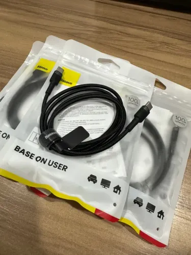 Cabo USB-C - USB-C Baseus Para iPhone 15 e 16