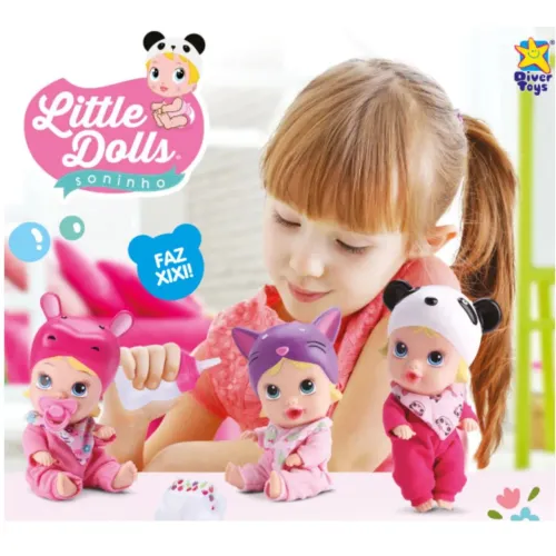 Trigêmeas - Bonecas Little Dolls Soninho - Diver Toys
