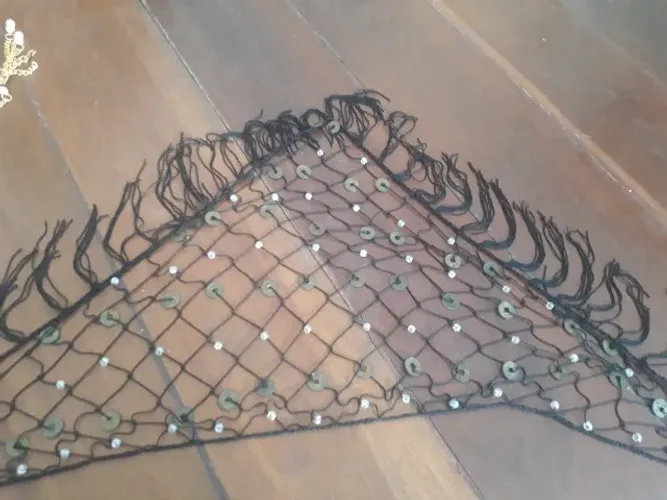 xale preto para dança do ventre