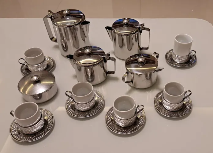Jogo de café completo em inox - NOVO