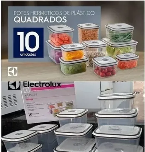 Potes herméticos Eletrolux  - conjunto 10unidades - **Novos**