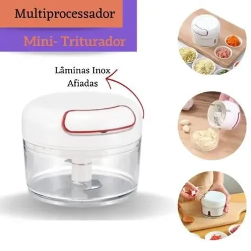 Mini triturador de alimentos lâminas de inox