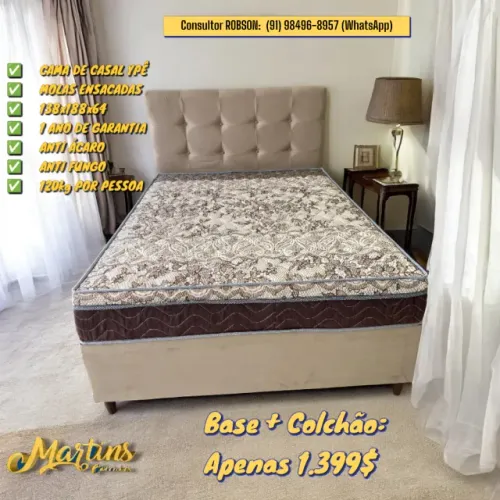 Cama Box de Casal Molas Ensacadas