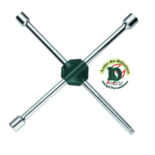 Chave de Roda tipo Cruz 17 x 19 x 21mm com Quadrado 1/2Pol. - SATA