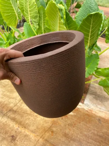 Vaso grafiato redondo ferrugem 