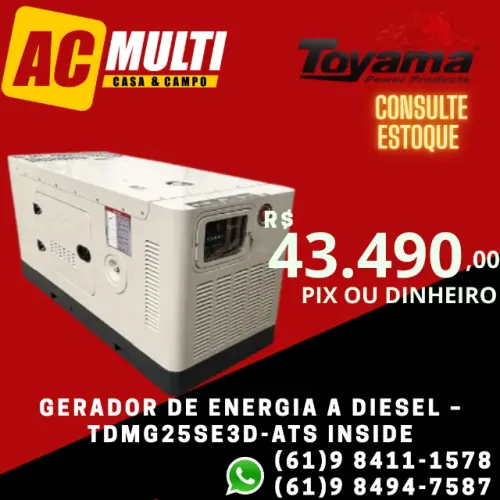 Big Gerador de Energia a Diesel - TDMG25SE3D-ATS Inside