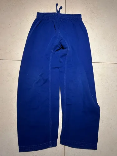 Calça de treino judô, jiu-jítsu, karatê, azul, tamanho M4