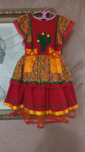 Vestido Infantil Temático - Festa Junina