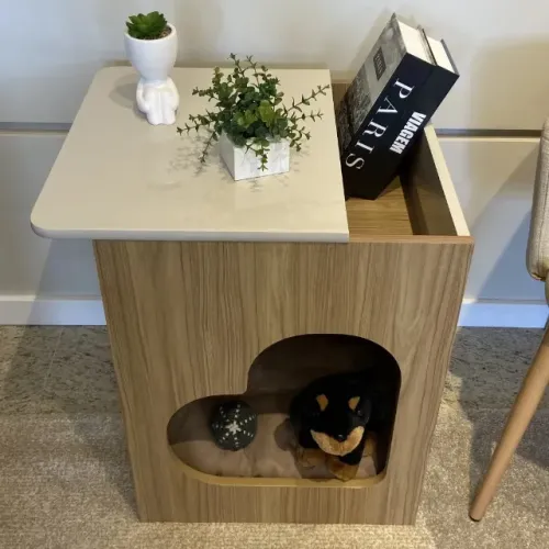 NOVA | Mesa Lateral Nicho Pet Gato Cachorro - Fazemos Entrega