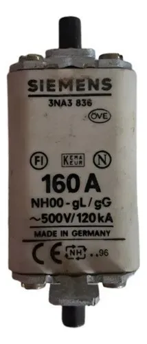 Fusível Siemens 3na3 836 160a 500v