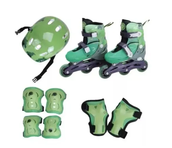 Patins Infantil 4 Rodas Ajustável Marvel Hulk com Kit de Proteção 28 - 31 - Blink+