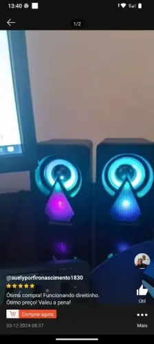 Caixa de Som para Computador com rgb