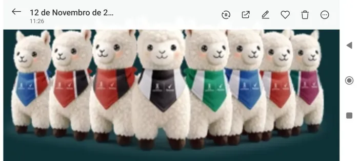 Conjunto de 8 Lhama de Pelúcia Libertadores 