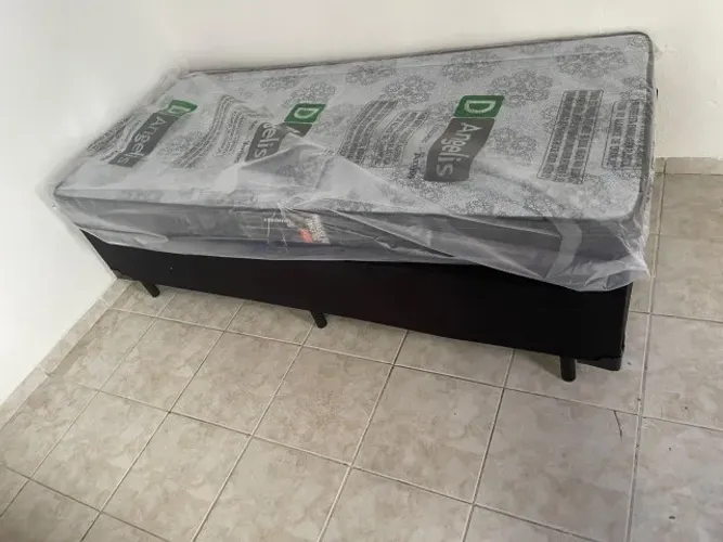 Cama Box Solteiro com Colchão Anjos D23 90kg NOVO PRONTA ENTREGA