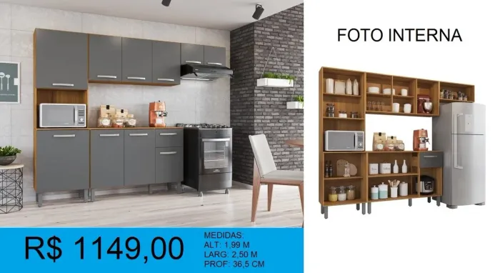 Armário de cozinha a pronta entrega