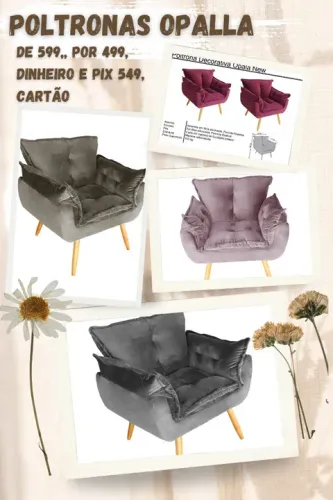 Poltrona Decorativa Opalla