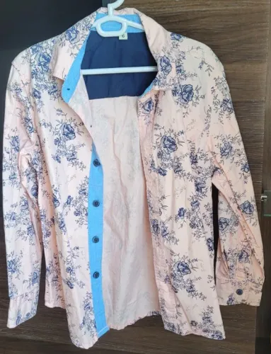 Camisa menino  floral tam 6 anos