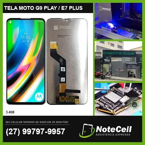 Tela Display Para Moto G9 Play / Moto E7 Plus Original (Xt2083 Xt2081) - 3.408