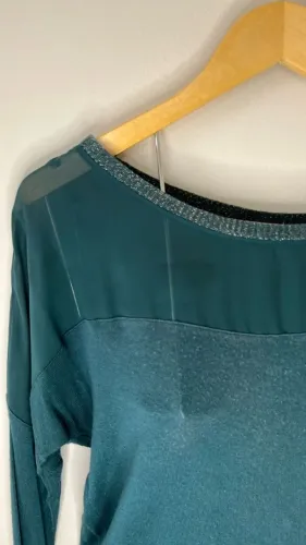 camisa verde manga longa tamanho P 