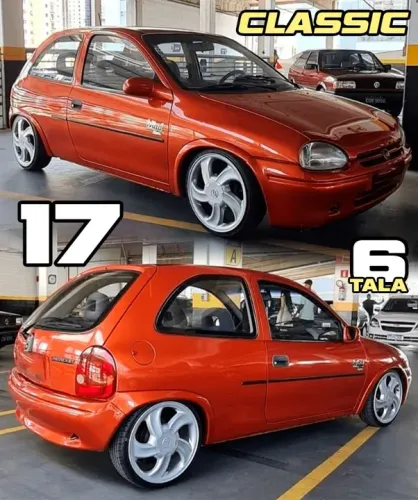 Jogo de rodas chevrolet Corsa Gsi Classic Prata 4x100 novas