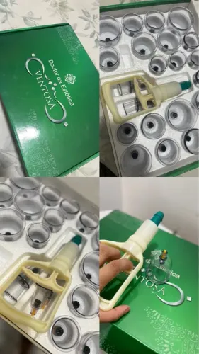Kit Ventosa para Estética Facial e Corporal