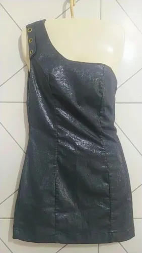 Vestido grafite brilhante