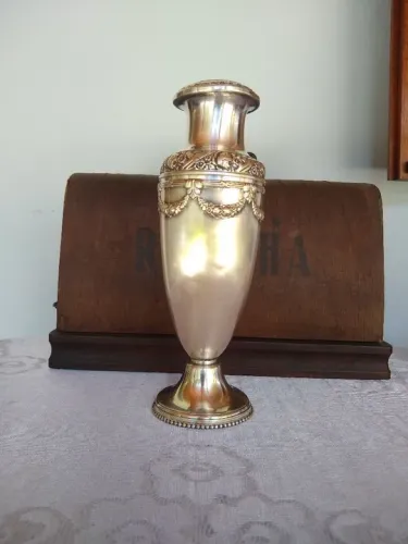 Jarra Vaso Decorativo de Prata Antigus